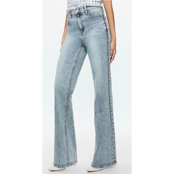 Alice + Olivia Bootcut Studded Bodie Jean size 26 - Picture 1 of 9